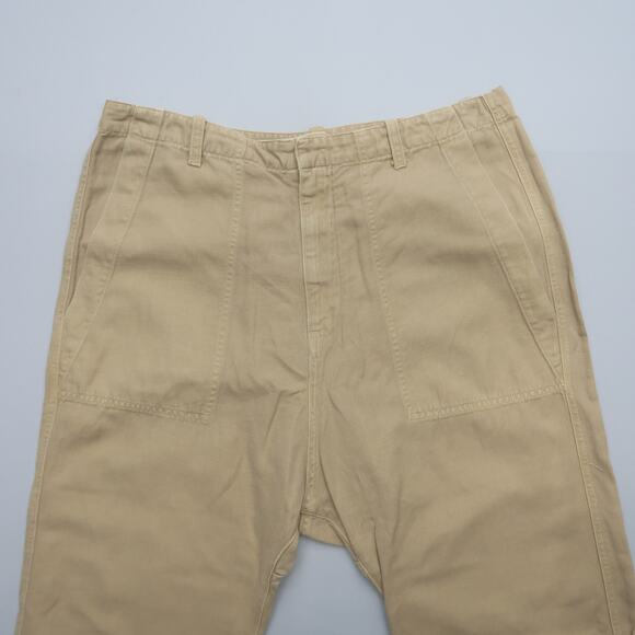 Nili Lotan Womens Luna Pants Size 10 Beige Drop Crotch Linen Blend Trousers - Picture 4 of 13